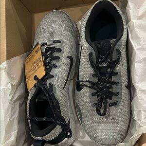 Nike Men’s Gray and Black Knit Running Sneakers